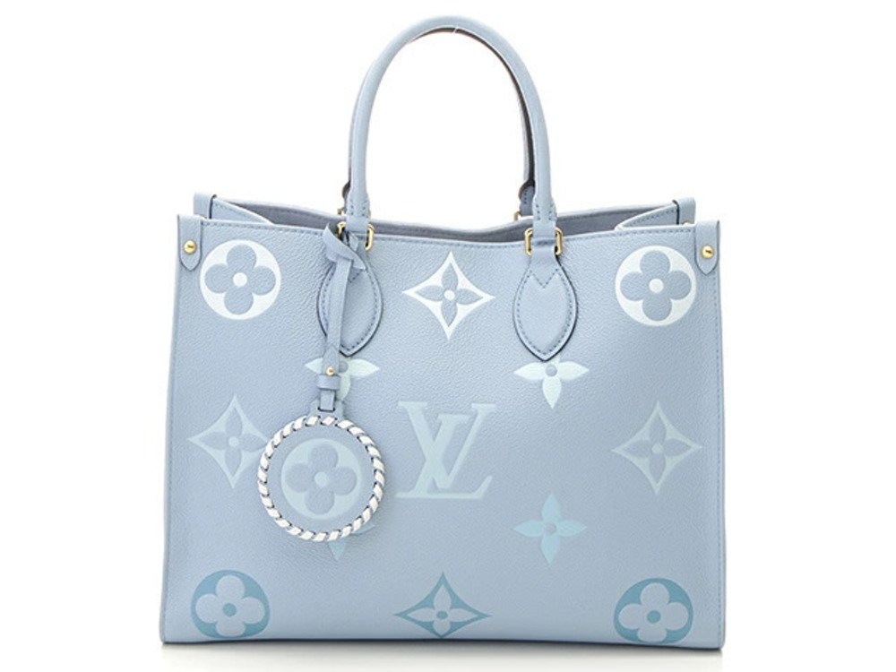 Louis Vuitton On The Go Mono Empreinte Summer Blue Shoulder Bag